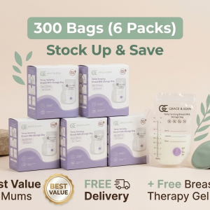 Breast Milk Storage Bags Bundle – 6 Packs (300 Bags) – Leak-Proof, BPA-Free