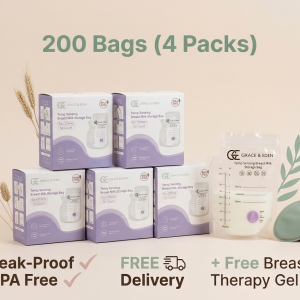 Breast Milk Storage Bags Bundle – 4 Packs (200 Bags) – Leak-Proof, BPA-Free